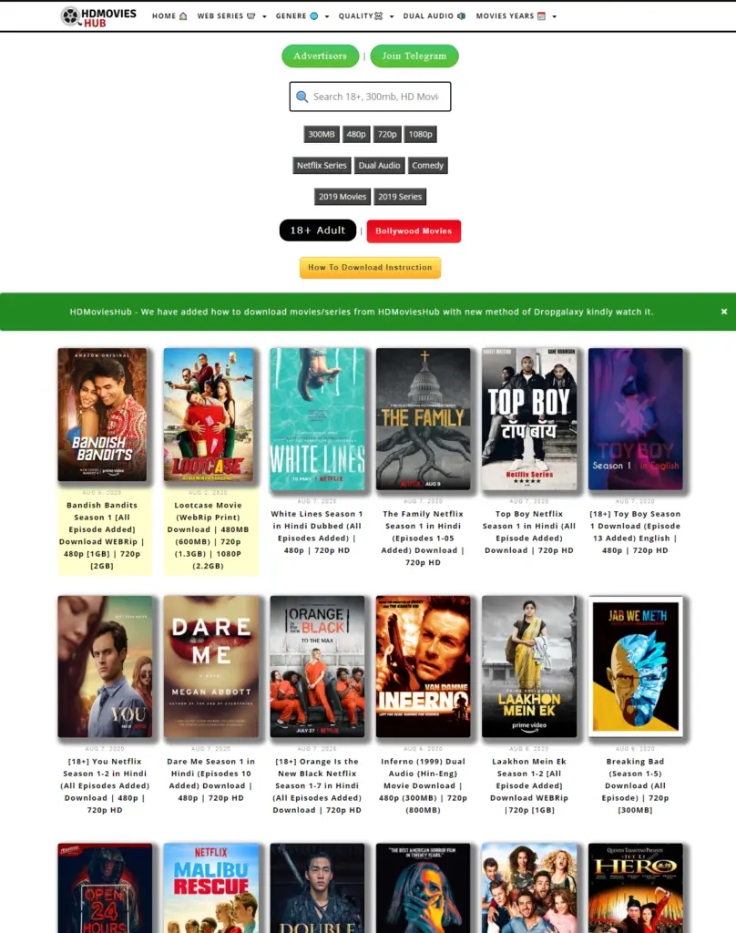 hdmovieshub movies download